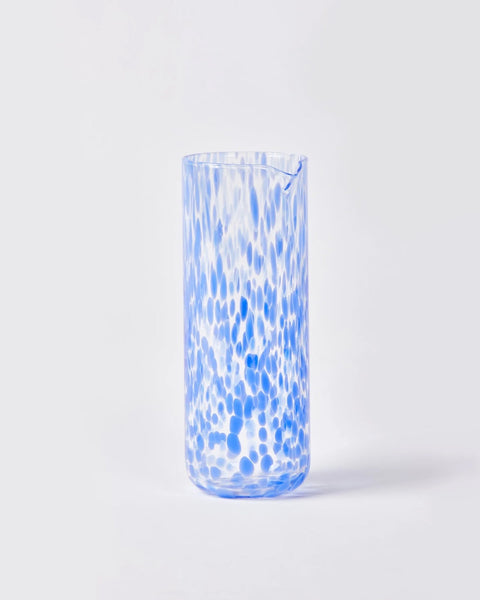 Bonnie and Neil - Dots Blue Glass Carafe