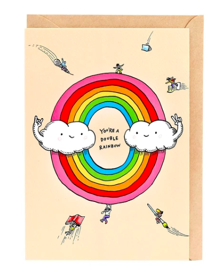 Wally Paper Co Cards - Double Rainbow