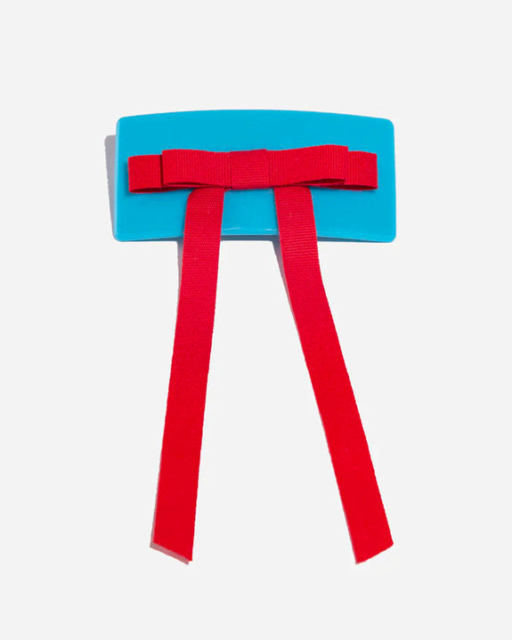 Chunks - Bow Barette Blue / Red