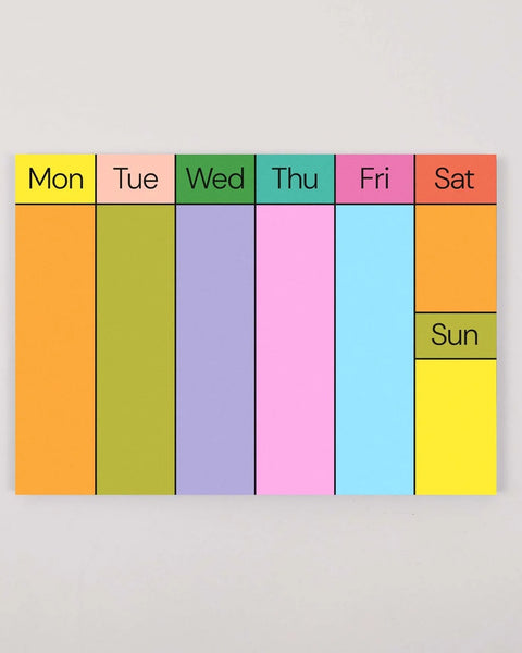 Kiosk - Colour Block Weekly Desk Pad