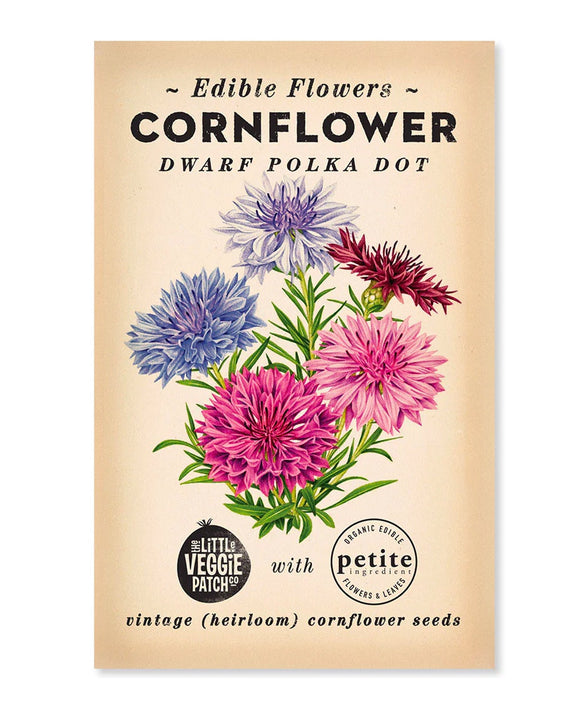 The Little Veggie Patch Co - Cornflowers 'Polka Dot' Heirloom Seeds