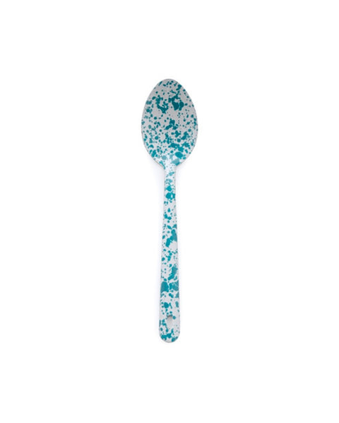 Crow Canyon - Splatter Large Serving Spoon - Turquoise