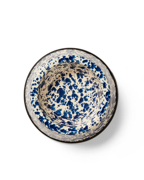 Crow Canyon - Pet Bowl Splatter Small Navy and Cream