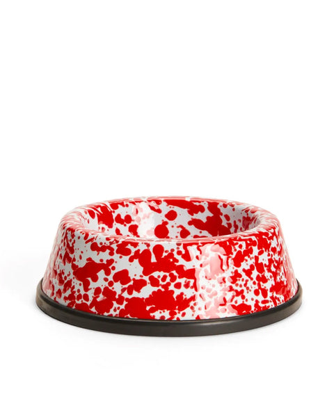 Crow Canyon - Pet Bowl Splatter Small Red