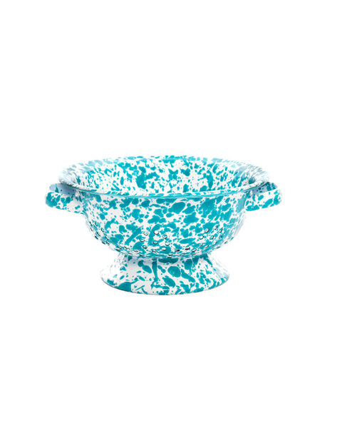 Crow Canyon - Splatter Small Berry Colander - Turquoise