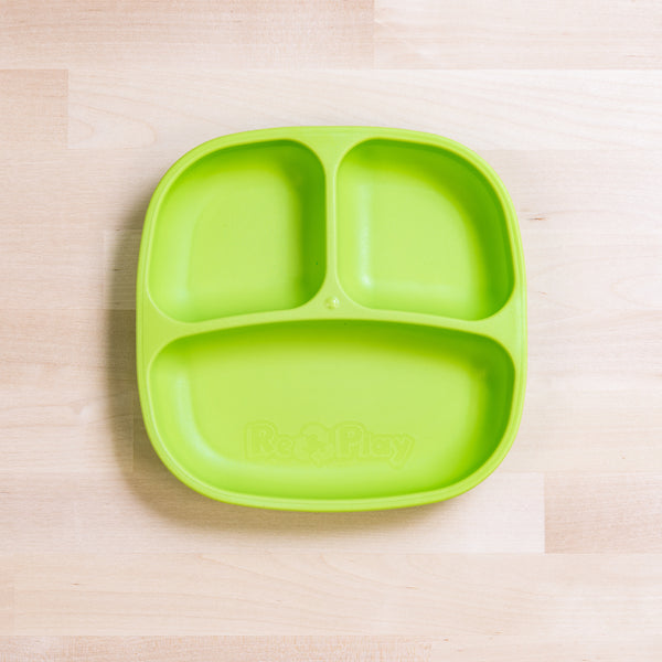 Re-Play - Divided Plate -  Lime Green