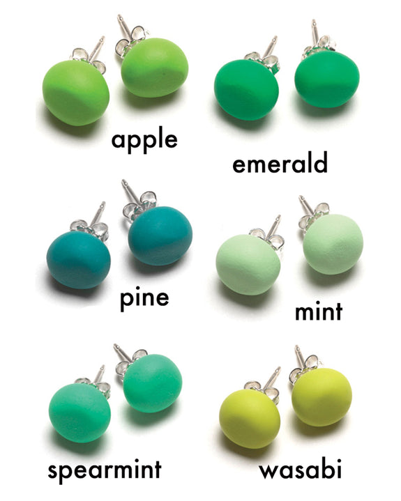 Emily Green - Green Tone Stud Earrings