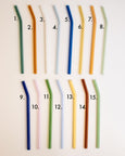 Tall Coloured Glass Straws