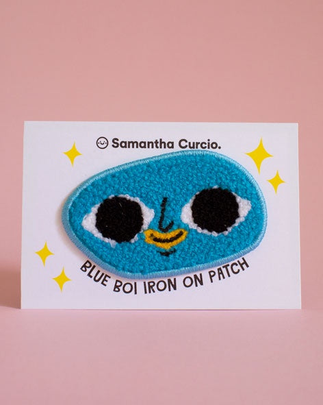 Samantha Curcio - Blue Boi Iron On Patch