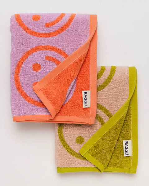 Baggu - Hand Towel Set of 2 - Happy Lilac Ochre