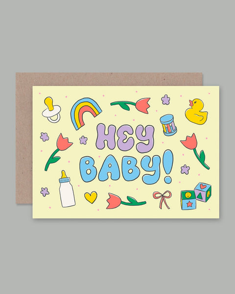 AHD Greetings Card - Hey Baby