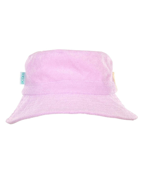 Acorn Kids - Lavender Terry Towelling Bucket Hat