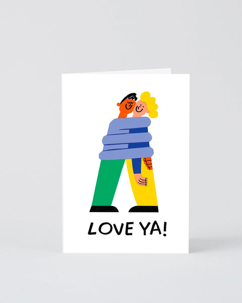 Wrap - Greetings Card - 'Love Ya'