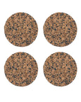 Yod and Co - Speckled Round Cork Coasters Set of 4 - Navy