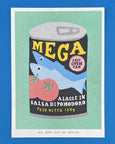 We are out of Office - Riso Print - Can of Mega Sardines