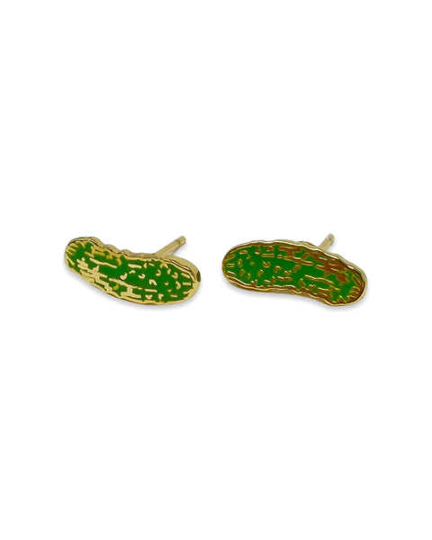 Jenny Lemons - Pickle Enamel Earrings
