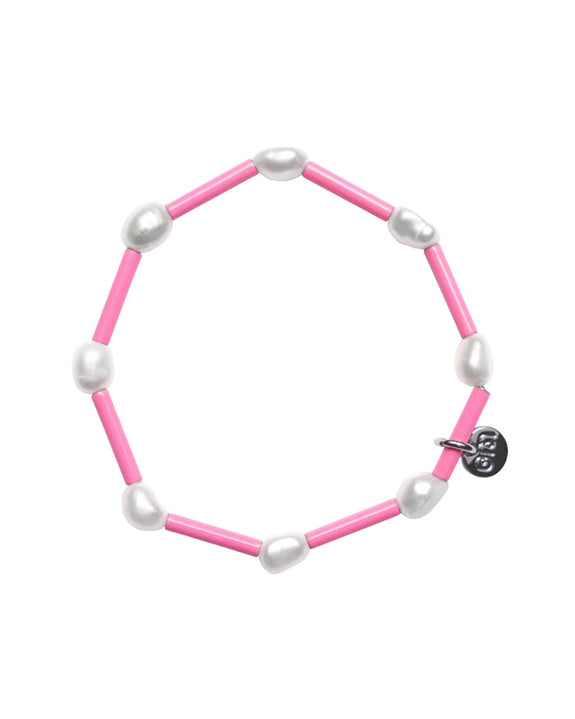 Bianca Mavrick - Stretchy Pearly Bracelet (Neon Pink)