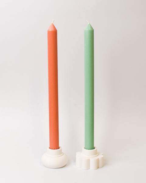 Dinner Candle Set - Peach and Mint Green