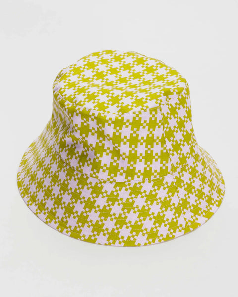 Baggu - Pink Pistachio Pixel Gingham Bucket Hat