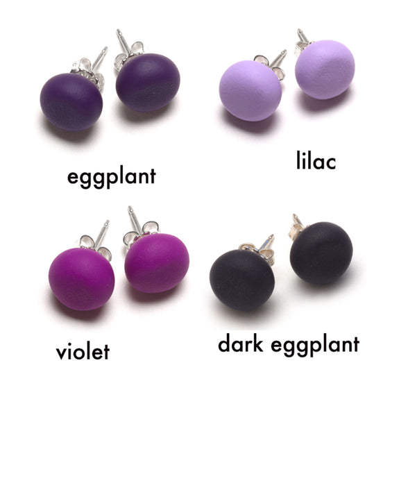 Emily Green - Purple Tone Stud Earrings