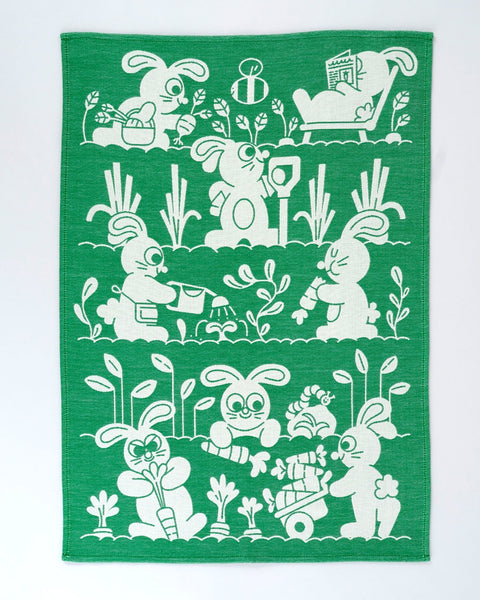 Wrap - Tea Towel - Garden Rabbits