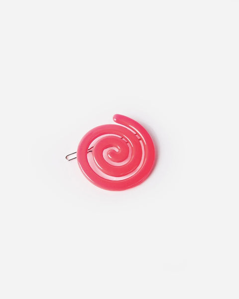 Chunks - Swirl Barrette Clip in Pink