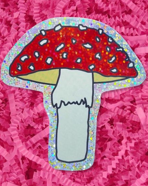 Jenny Lemons - Glitter Toadstool Sticker