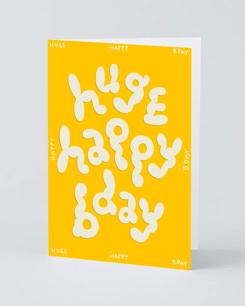 Wrap - Greetings Card - Huge Happy Bday