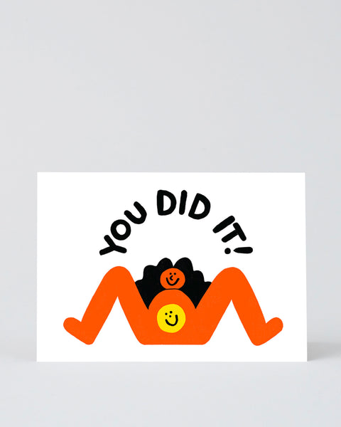 Wrap - Greetings Card - You Did It!